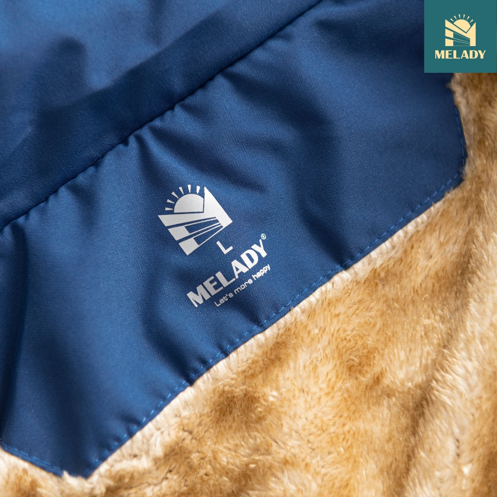 Áo khoác gió nam nữ lót lông cừu, vải tráng bạc nano gió Mũ tháo rời