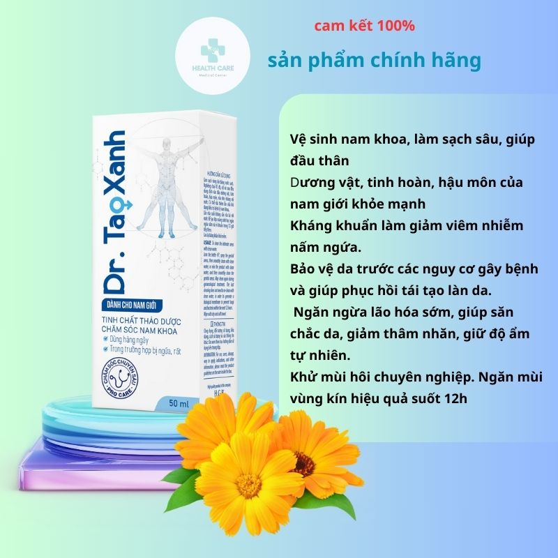 Dr Taoxanh Vệ sinh nam khoa giúp đầu dương vật tinh hoàn khỏe mạnh giảm viêm nhiễm nấm ngứa