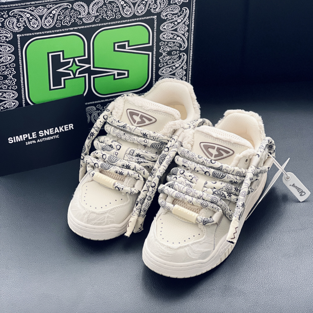 Giày Cat and Sofa Chính Hãng - Giày Nam, Giày Nữ Sneaker Cat&Sofa Cashew Nut Flower Phong Cách Đường Phố AC306