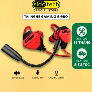 Tai nghe game thủ gaming cho điện thoại Sidotech G-Pro chơi game Pubg FF Tốc Chiến có mic siêu nhạy - Hàng Chính Hãng