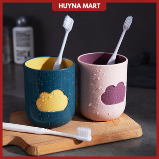 Cốc đánh răng hình đám mây hai lớp phối màu NT08