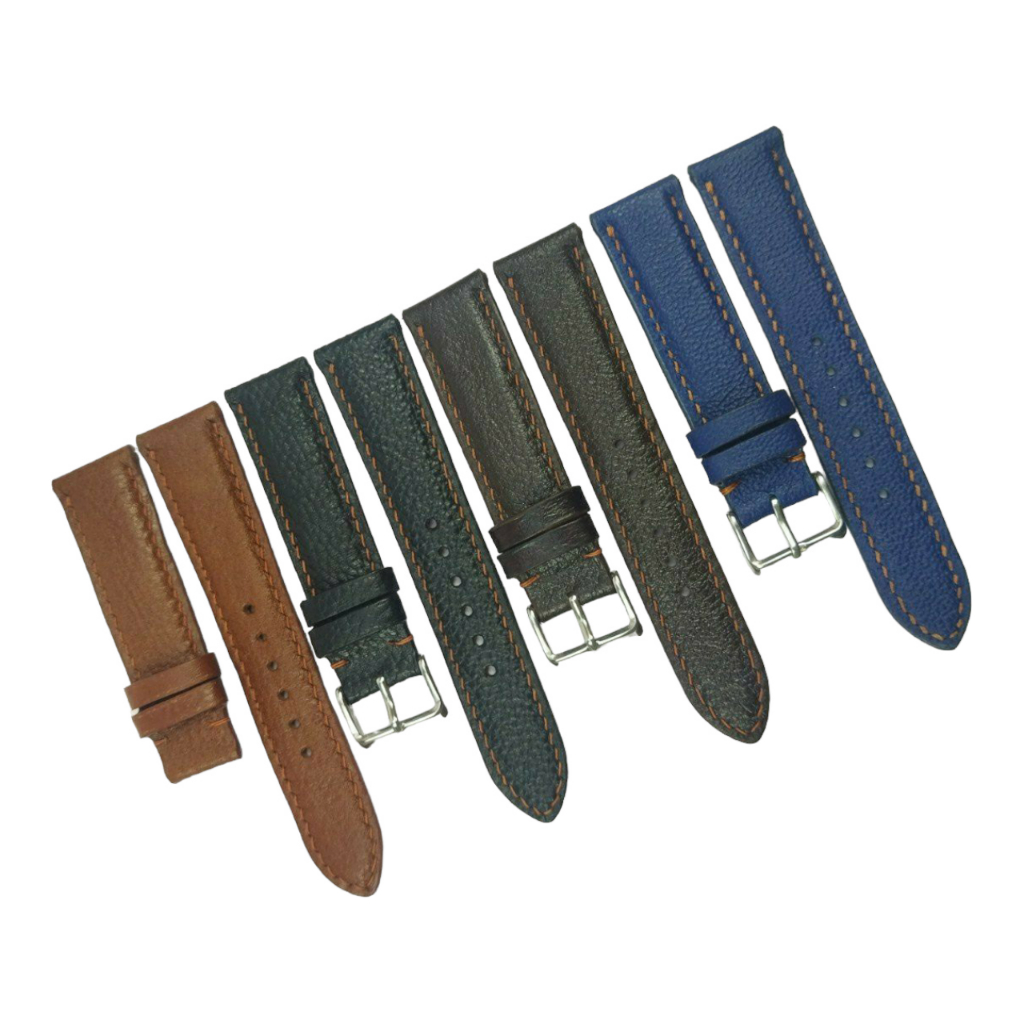 Dây đồng hồ da bò 2 mặt PQ Leather PD1 khâu tay thủ công size 18, 20, 22, 24 da thật bảo hành 12 tháng