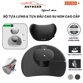 Bộ full và lẻ tựa lưng con lăn di chuyển và tựa đầu cao su non ô tô chính hãng nhập khẩu cao cấp cicido