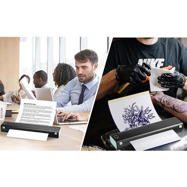 Máy In Hình Xăm  Di Động M08F - Kết nối không dây In Qua Bluetooth,USB