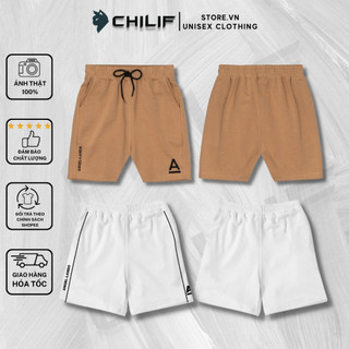 Quần shorts local unisex chữ thêu