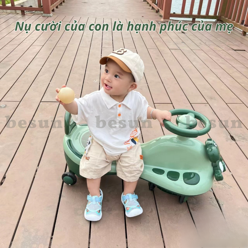 Xe lắc cho bé có đèn và nhạc BESUN KL12 chòi chân