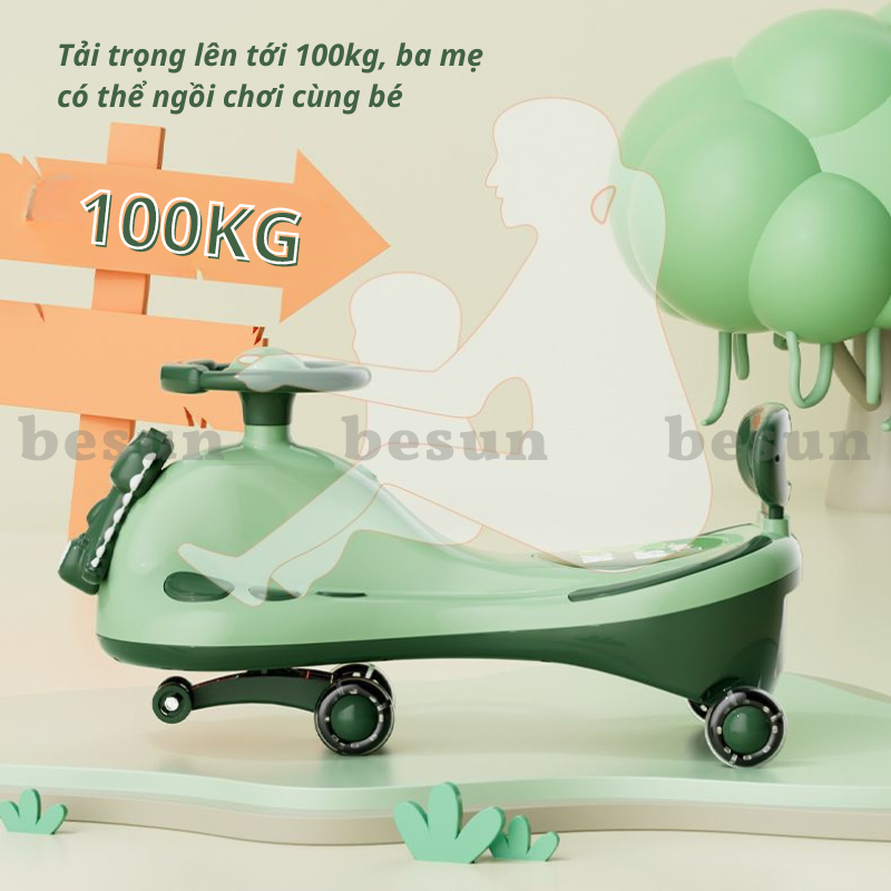 Xe lắc cho bé có đèn và nhạc BESUN KL12 chòi chân