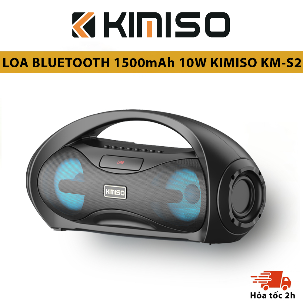 Loa karaoke bluetooth KIMISO KM-S2, hiệu ứng đèn led sống động, âm bass cực hay - Hàng nhập khẩu chính