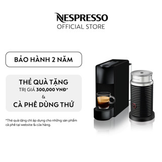 Bộ máy pha cà phê viên nén Nespresso Essenza Mini - Đen & máy đánh sữa Aeroccino 3