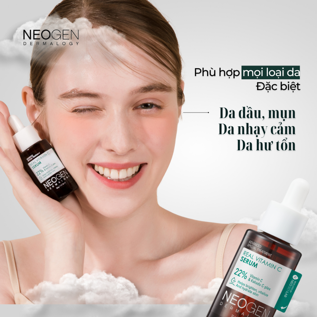 Tinh Chất Dưỡng Trắng Mờ Thâm Phục Hồi Da Nhạy Cảm Neogen Dermalogy Real Vitamin C Kakadu Serum 32g