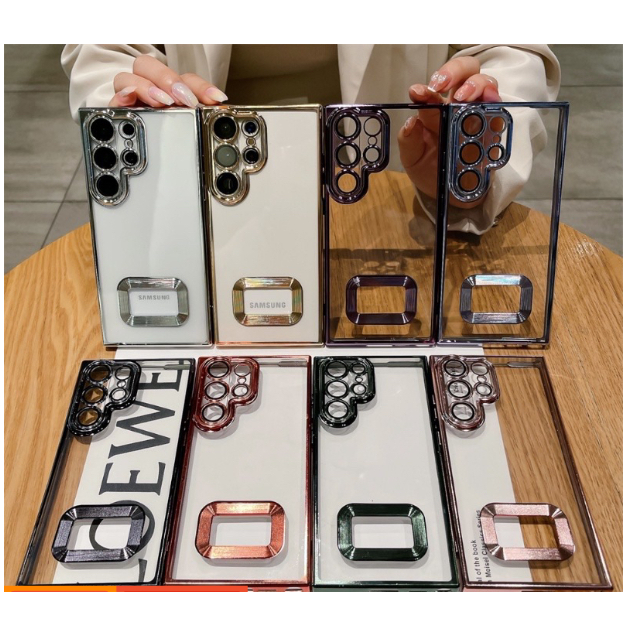 Ốp lưng IRIS trong viền xi màu cho Samsung S22 Ultra, S23 Ultra bảo vệ camera