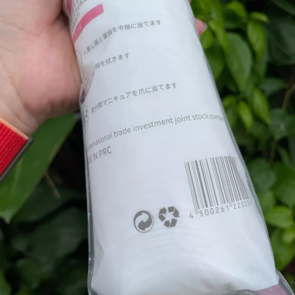 Bông Tẩy Trang Gấu Dâu LOTSO 150 Miếng Chính Hãng