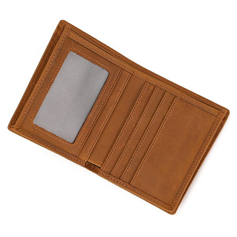 Ví nam da bò, bóp dáng đứng da bò sáp cao cấp handmade VD1 - Rockcow