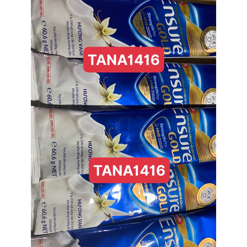 Combo 100goi sữa ensure hương vani / hạnh nhân, date :2025