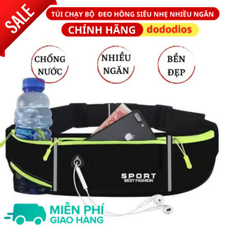 Túi đeo bụng chạy bộ dododios chống nước, túi đeo hông đựng điện thoại có ngăn để chai nước tập thể dục mã cb2