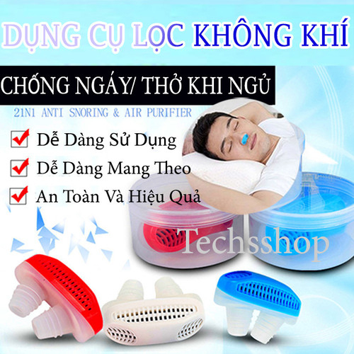 Dụng Cụ Chống Ngáy Ngủ 2 in 1 - Thiết Bị Hỗ Trợ Chống Ngủ Ngáy Và Lọc Không Khí SNORING