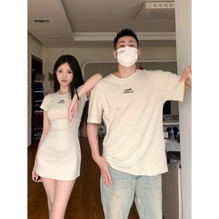 Set đôi 1ESS<3 𝐋𝐎𝐕𝐄 𝐅𝐎𝐑𝐄𝐕𝐄𝐑 𝐒𝐄𝐓 MÀU TIÊU XÁM - áo dáng xuông và váy body ôm eo