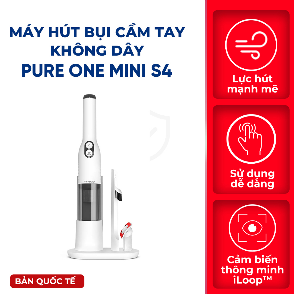 Máy hút bụi cầm tay không dây Tineco PURE ONE MINI S4 _ Bản quốc tế _ Hàng chính hãng