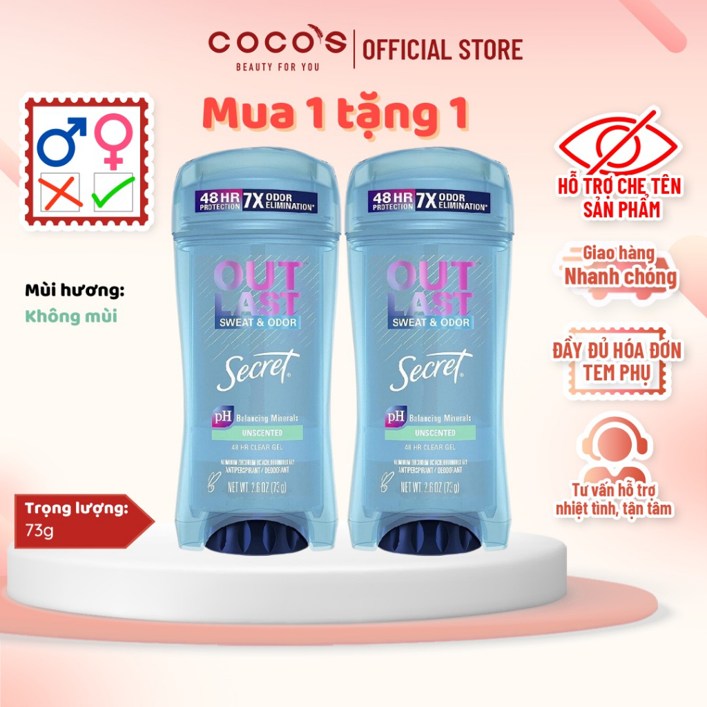 DATE 08/2024 - Gel Khử Mùi Secret Outlast Xtend Technology Cho Nữ Giới 73g