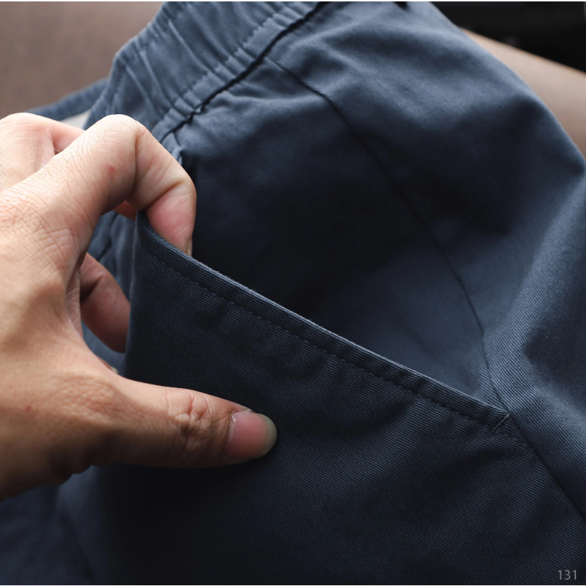 Quần short nam Khaki Casual ICONDENIM lưng thun thoải mái - QSID0131