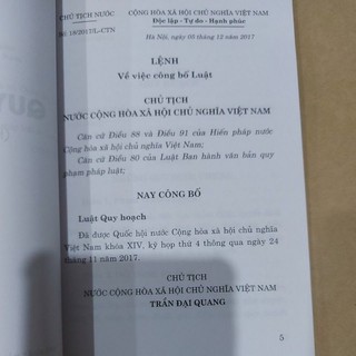 Sách - Luật quy hoạch (Hiện hành)