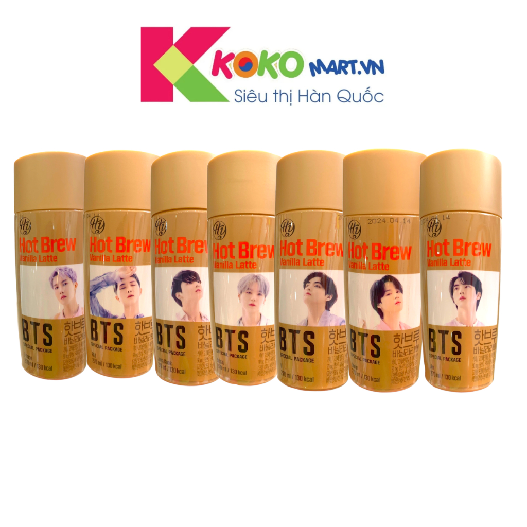Cà Phê BTS latte Vị Vani Hot Brew 270ml