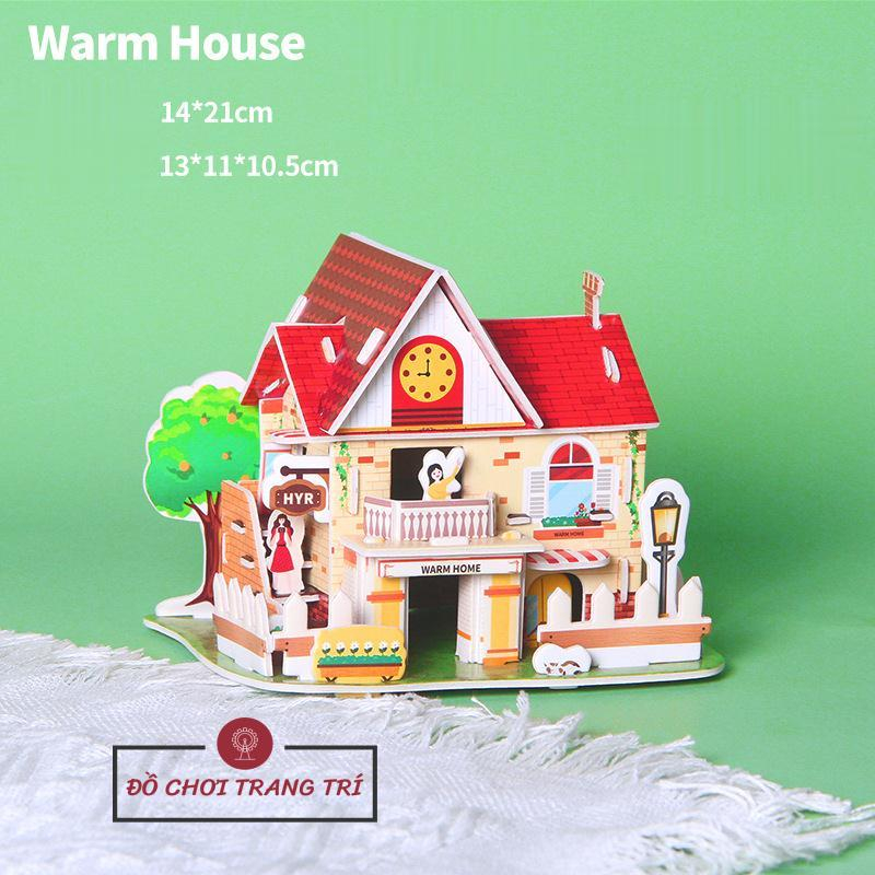Mô hình 3D giấy tự lắp ráp - Ngôi nhà hạnh phúc