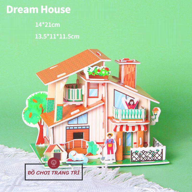 Mô hình 3D giấy tự lắp ráp - Ngôi nhà hạnh phúc