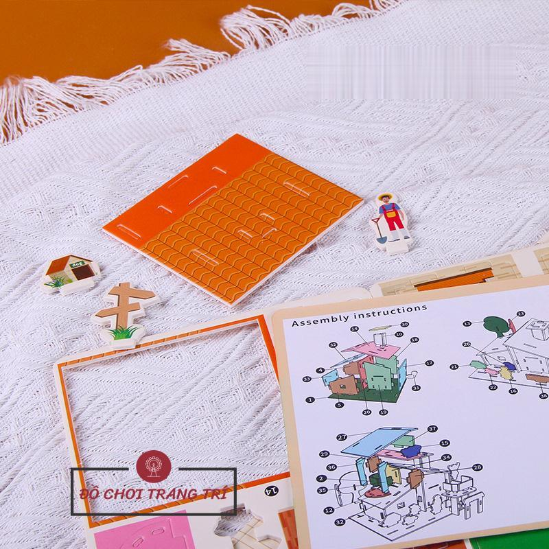Mô hình 3D giấy tự lắp ráp - Ngôi nhà hạnh phúc
