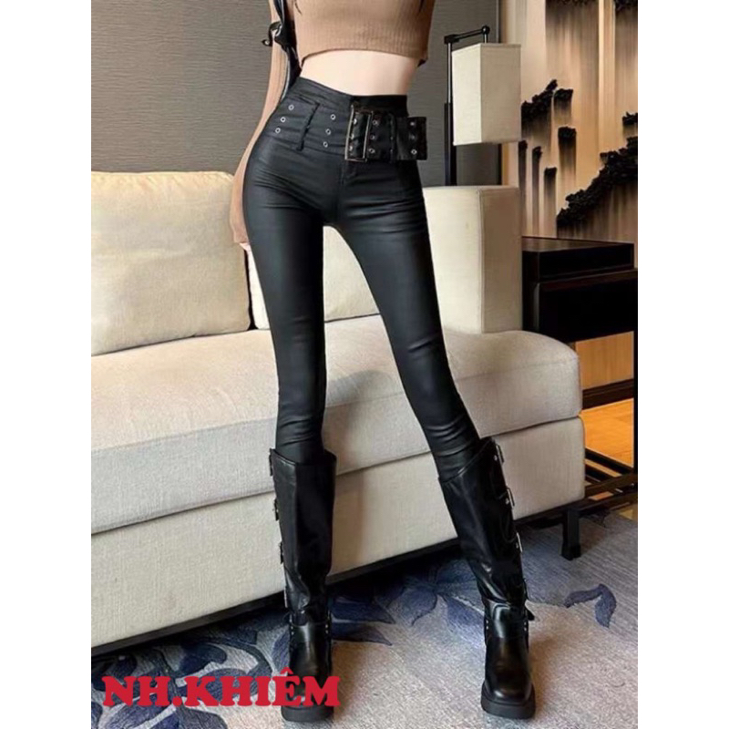 Quần da cao cấp Qc L1 kèm đai bet