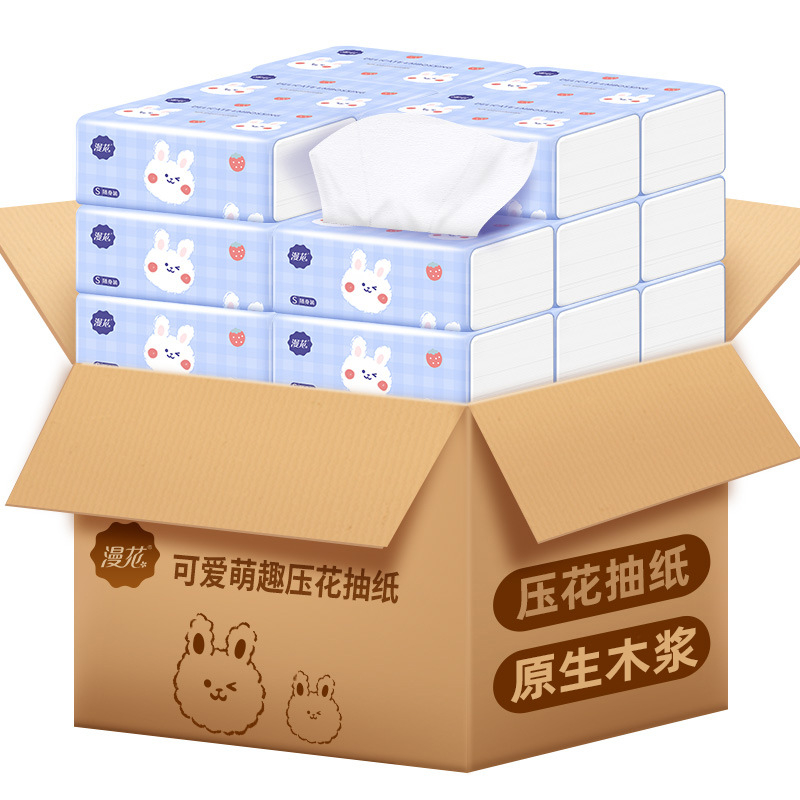 Khăn Giấy, Khăn Giấy Thỏ,1 Gói Giấy Ăn Thỏ Vỏ Xanh 4 Lớp VION