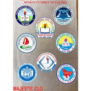 Logo Sticker đồng phục trường học ủi áo tại nhàcông nghệ in pet chuyển nhiệt ủi trực tiếp
