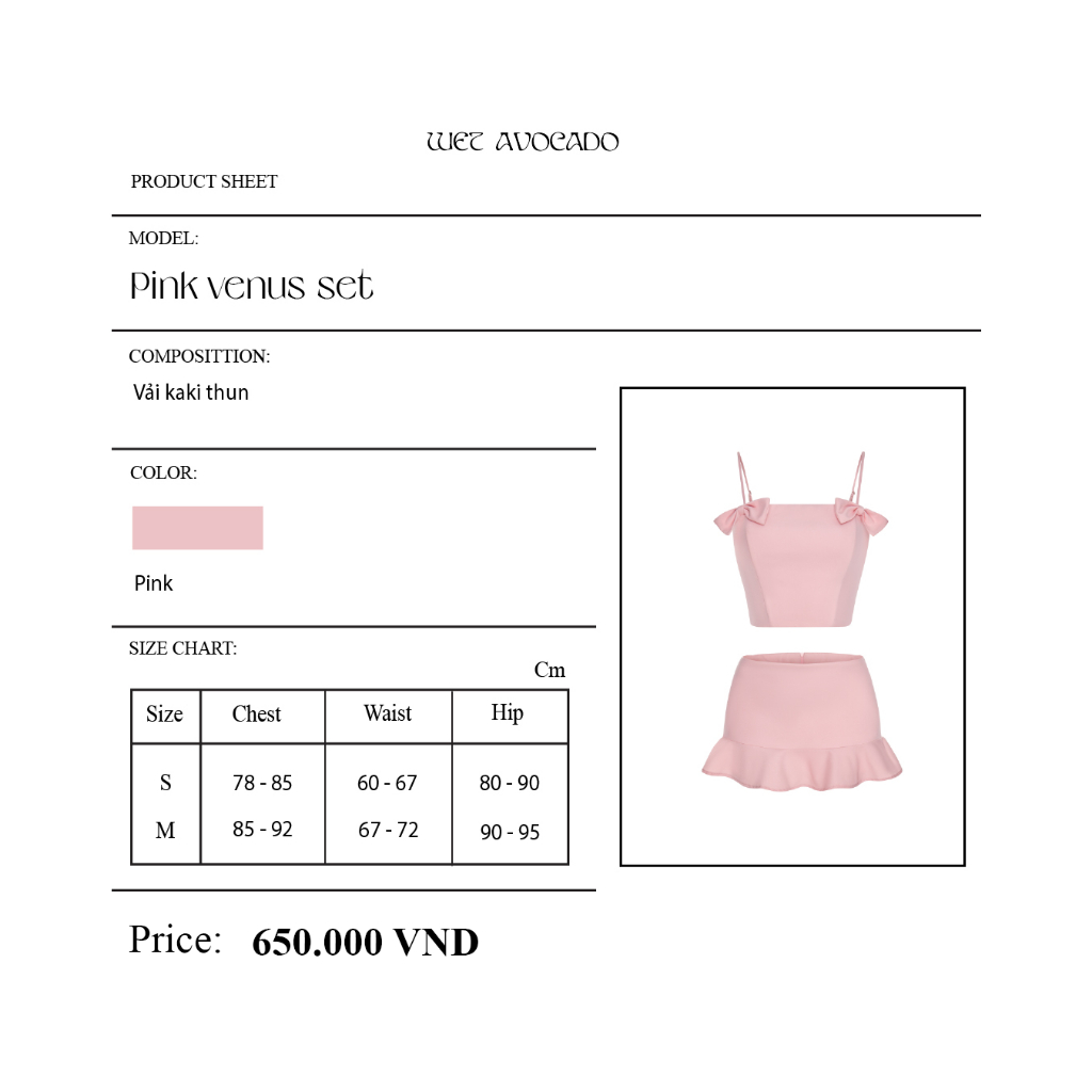 WET AVOCADO | PINK VENUS SET