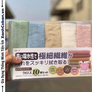 Set 10 khăn lau nhà bếp siêu thấm hút nhật bản
