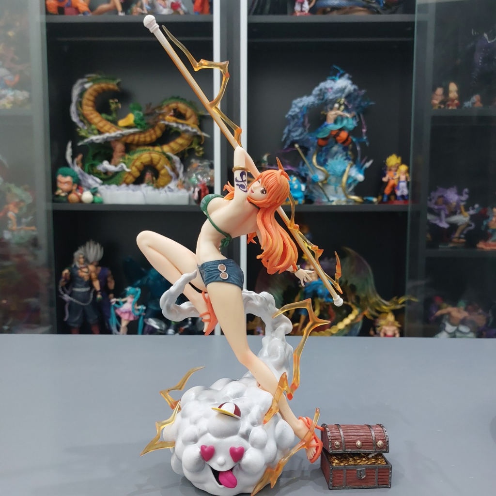 Mô Hình OnePiece Nami quần short + Zeus - Mô hình Nami quần short + Zeus cao 32cm - Xinh đẹp
