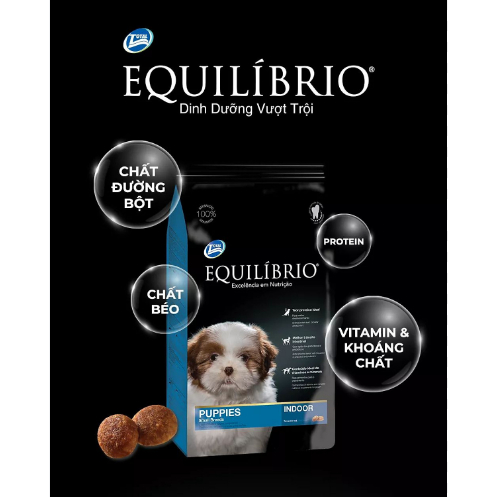 (Nhập Brazil ) Thức ăn Chó mọi lứa tuổi Equilibrio 2kg cao cấp-giảm mùi phân-tôt cho hệ tiêu hóa-lông bóng mượt