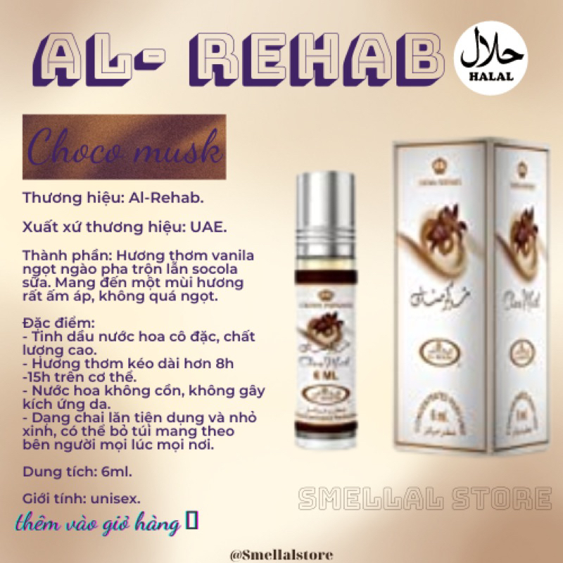 Tinh Dầu Nước Hoa Arap choco