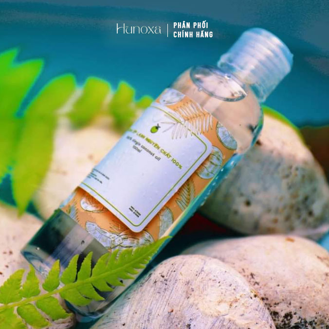 Dầu dừa ép lạnh 100ML nguyên chất Sinh Dược, dầu dừa dưỡng ẩm 100% thiên nhiên an toàn lành tính - HUNOXA