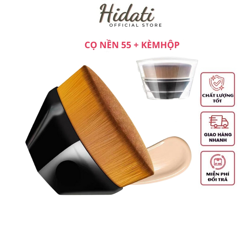 Bộ Cọ trang điểm tán kem nền Chuyên Dụng 55 loại 1 bảng to 6,3cm x4,2cm Lông Mềm mịn Đơn ăn phấn
