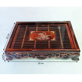 Khay trà nhựa giả gỗ kiểu Nan Tre thương hiệu Minh Hải cao cấp, bền đẹp