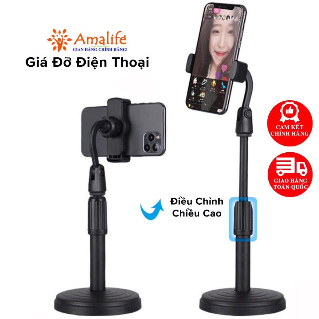 Giá Đỡ Điện Thoại Livestream Xem Video Ổn Định Xoay 360 Độ dùng để Quay Phim Ghi Hình Đa Năng Chính Hãng Amalife