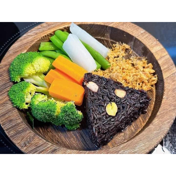 Cơm gạo lứt đen Điện Biên nấu sẵn, Gói 6 miếng