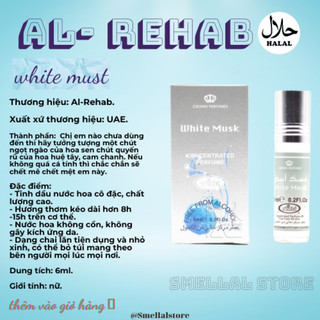 Tinh Dầu Nước Hoa Arap White Musk