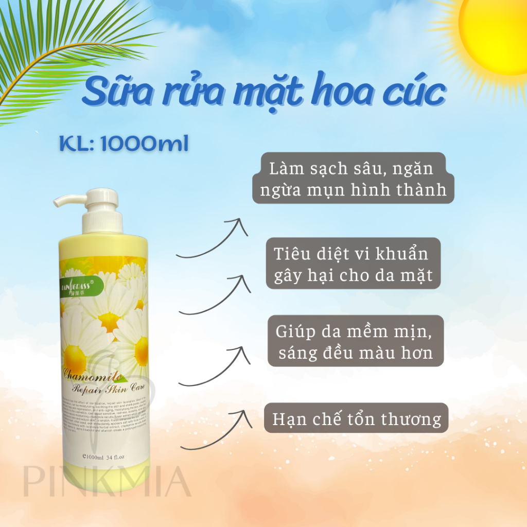 Kem Massage Da Mặt, Tẩy Da Chết, Sữa Rửa Mặt, Nước Hoa Hồng Hoa Cúc