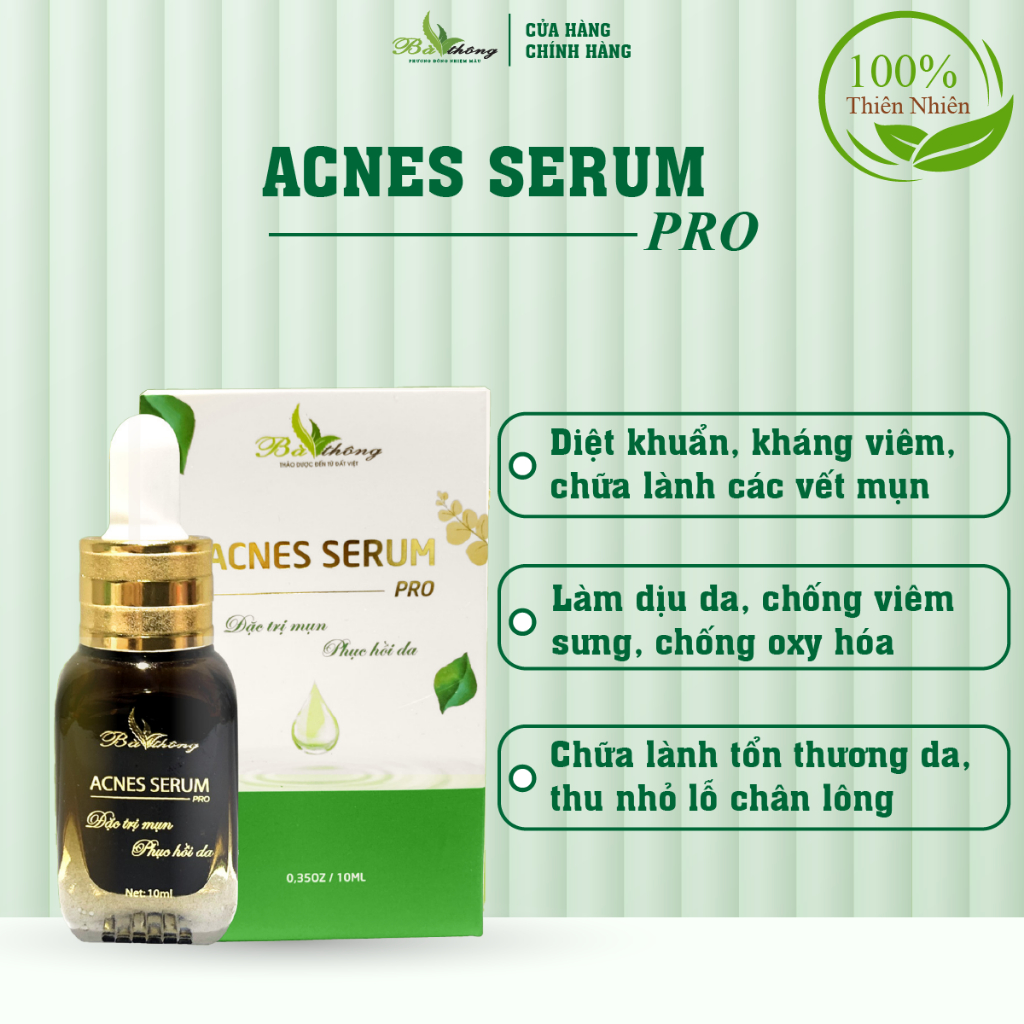 Serum mụn bà thông - Mụn bọc, mụn trứng cá, mụn đầu đen, mụn viêm, mụn mủ, mụn ẩn