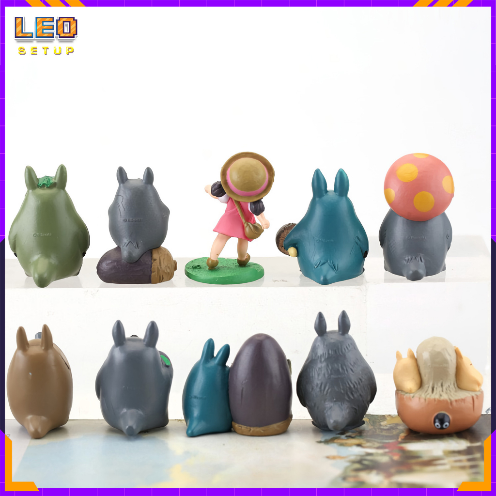 Set Mô hình Totoro - Ghibli Studio anime My Neighbor Totoro Figure mini 2,5 - 8cm đáng yêu decor by Leo Setup