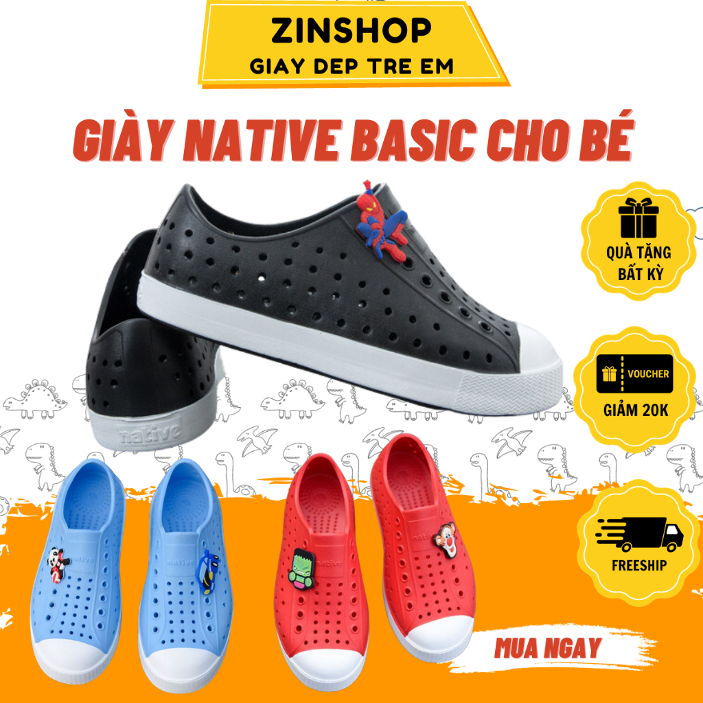Native Chống Nước, Siêu Mềm, Thoáng Khí Cho Bé - Zinshopkid
