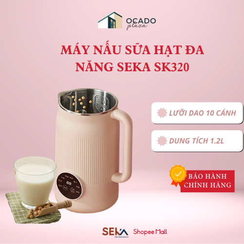 Máy xay sữa hạt SEKA SK 320 1200ML đa năng 8 trong 1, dung tích 1200ml, công suất 800W, an toàn tiện lợi