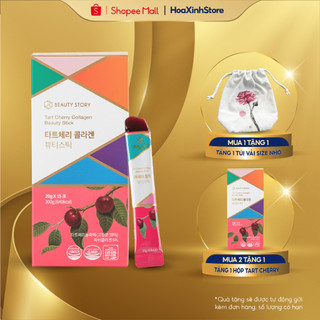 [MUA + GIVE] Thạch Collagen Vitamin BEAUTY STORY Vị Tart Cherry Hàn Quốc - 20g x 15 tuýp