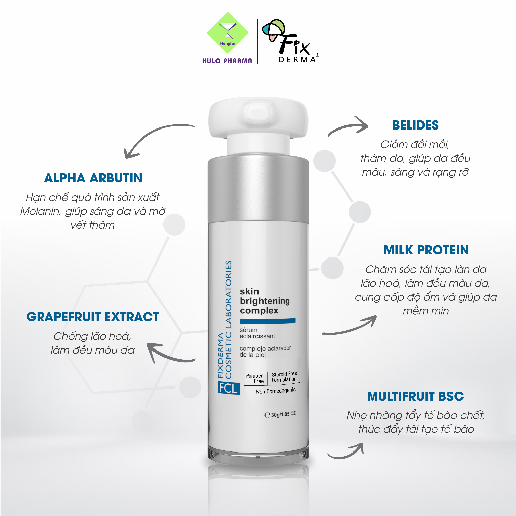 Serum Trắng Da Mờ Thâm Nám FCL Skin Brightening Complex Phục Hồi Và Tái Tạo Da Dưỡng Sáng Da Ngăn Lão Hóa 30g